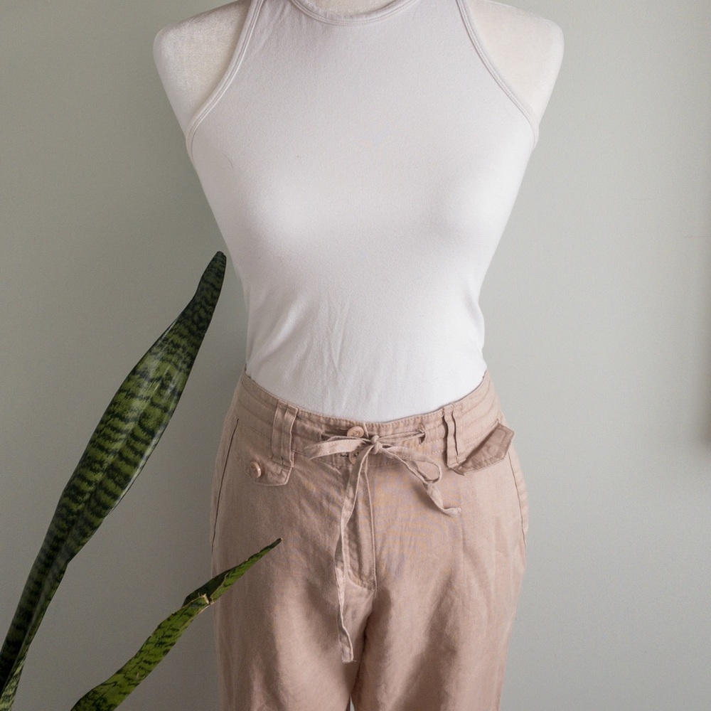 100% Linen Blush Pants